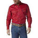 Camisas rojas de manga larga manga larga con logo WRANGLER talla XS para hombre 