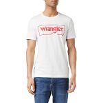 Camisetas blancas de algodón de manga corta rebajadas con logo WRANGLER talla S para hombre 