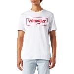 Camisetas blancas de manga corta con cuello redondo con logo WRANGLER talla XL para hombre 