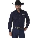 Wrangler Men's Western Logo Long Sleeve Snap Front Shirt