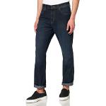 Jeans desgastados azules de cuero ancho W32 con logo WRANGLER para hombre 