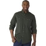 Camisas verdes de algodón de manga larga manga larga formales WRANGLER talla XL para hombre 