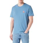 Camisetas azules de algodón de manga corta WRANGLER talla L para hombre 