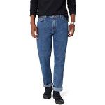 Jeans stretch azules de cuero rebajados ancho W30 con logo WRANGLER Texas para hombre 