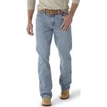 Jeans desgastados azules de piel ancho W29 vintage desgastado WRANGLER Retro talla M para hombre 