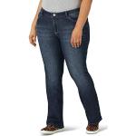 Jeans azul marino de corte recto WRANGLER con bordado talla 5XL para mujer 