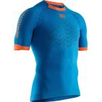 Camisetas azules de poliamida de running rebajadas X-Bionic talla XL para hombre 