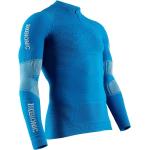 Camisetas azules de poliamida de running rebajadas de punto X-Bionic talla L para hombre 