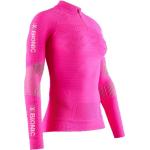Camisetas rosas de running rebajadas de punto X-Bionic talla S para mujer 