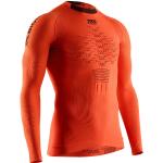 Camisetas naranja de poliamida de running rebajadas tallas grandes X-Bionic talla XXL para hombre 