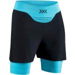 Shorts azules de poliamida de running rebajados X-Bionic talla XS para mujer 