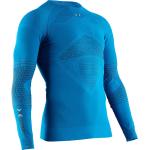 Camisetas azules de compresión rebajadas tallas grandes manga larga con cuello redondo de punto X-Bionic talla XXL para hombre 