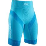 Shorts azules de poliamida de running rebajados X-Bionic talla L para mujer 