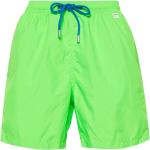 Bañadores bermuda verdes fluorescentes de tejido de malla con logo MC2 SAINT BARTH para hombre 