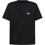 Camisetas estampada negras de algodón Real Madrid manga corta con cuello redondo con logo Y-3 con motivo de rosa para hombre 