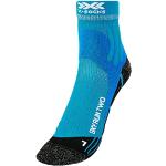 Calcetines deportivos azules celeste X-Socks Run talla XS para mujer 