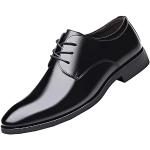 Zapatos negros de goma con cordones con cordones formales talla 41 para hombre 