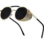 Gafas polarizadas doradas de metal steampunk talla M para mujer 