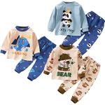 Pijamas de algodón de invierno infantiles 3 años para niño 