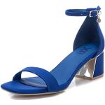 Sandalias azules de caucho de tacón con hebilla Xti talla 38 para mujer 