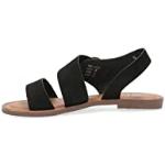 Sandalias planas negras de caucho rebajadas con hebilla Xti talla 38 para mujer 