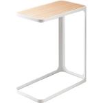 Mesas auxiliares blancas de madera minimalista 