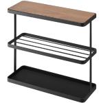Mesas auxiliares negras de madera minimalista 