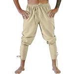 Pantalones beige de algodón de lino de verano tallas grandes vintage talla 3XL para hombre 