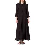 Vestidos camiseros negros de viscosa rebajados de primavera informales de punto Yas talla XL para mujer 