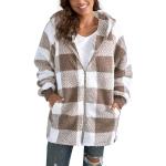 Abrigos beige de sintético con capucha  rebajados de otoño tallas grandes manga larga talla XL para mujer 