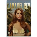 Yeepi Póster de Lana Del Rey Born To Die Music Vintage Cover Poster Pintura Decorativa Lienzo Póster de Pared e Imagen Arte Impresión Moderno Familiar Dormitorio Decoración Posters 12x18 pulgadas