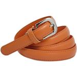 Cinturones naranja de piel con hebilla  largo 120 talla M para mujer 