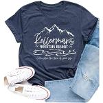 Ykomow Kellerman's Mountain Resort - Camiseta para mujer, diseño favorito de los años 80, azul marino, M