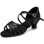 Zapatos negros de satén de baile latino talla 36,5 infantiles 