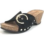 Sandalias negras de cuero de cuero Yokono talla 40 para mujer 