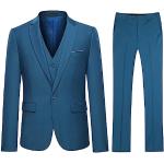 Chalecos azules de traje rebajados con escote V talla L para hombre 