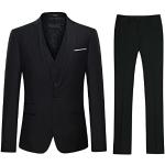 Chalecos negros de traje con escote V talla L para hombre 