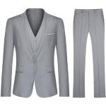 Chalecos grises de traje rebajados tallas grandes con escote V talla 3XL para hombre 
