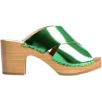 Sandalias verdes de cuero con plataforma rebajadas con tachuelas talla 37 para mujer 