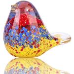 YU FENG Figura de pájaro de cristal realista escultura animal pisapapeles mesa centro adorno para decoración colección presente