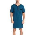 Camisetas azules de algodón de pijama  tallas grandes informales talla XXL para hombre 
