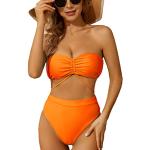 Bikinis naranja con relleno rebajados talla S para mujer 