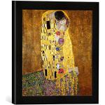 Marcos de fotos negros de papel Gustav Klimt vintage Kunst für Alle 100x100 