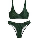 Bikinis verdes de poliester con relleno acolchados talla M para mujer 
