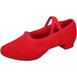Botines rojos de goma de tacón alto de punta redonda talla 37 para mujer 
