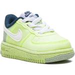 Zapatillas verdes de goma con cordones con cordones con logo Nike Air Force 1 para bebé 