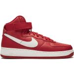 Sneakers altas rojos de ante vintage con logo Nike Air Force 1 para mujer 