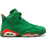 Sneakers altas verdes de goma vintage con logo Jordan para mujer 