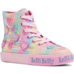 Zapatillas rosas de goma con cordones con cordones con logo Lelli Kelly con lentejuelas talla 33 para mujer 