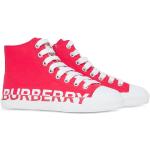 Zapatillas rojas de goma con cordones con cordones con logo Burberry talla 33 para mujer 
